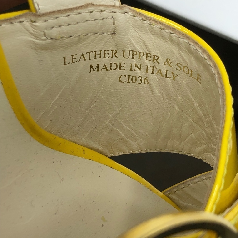 BETTYE Muller Yellow Patent leather sling back shoes - Picture 8 of 15